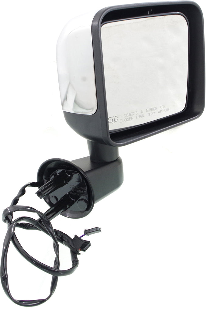 WRANGLER JK 15-18 MIRROR RH, Power, Manual Folding, Heated, Chrome