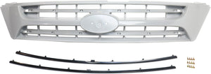 SEDONA 06-10 GRILLE, UpperGray Shell and Insert, w/ Black Insert Molding, w/o Sport Pkg