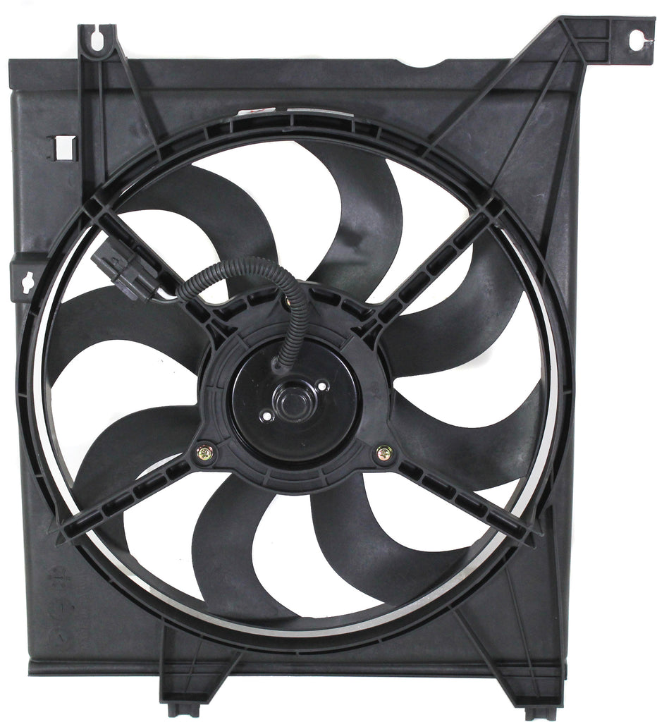 SPECTRA 04-09 RADIATOR FAN ASSEMBLY, LH, New Body Style