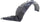 SPECTRA 00-04 FRONT FENDER LINER LH, Sedan