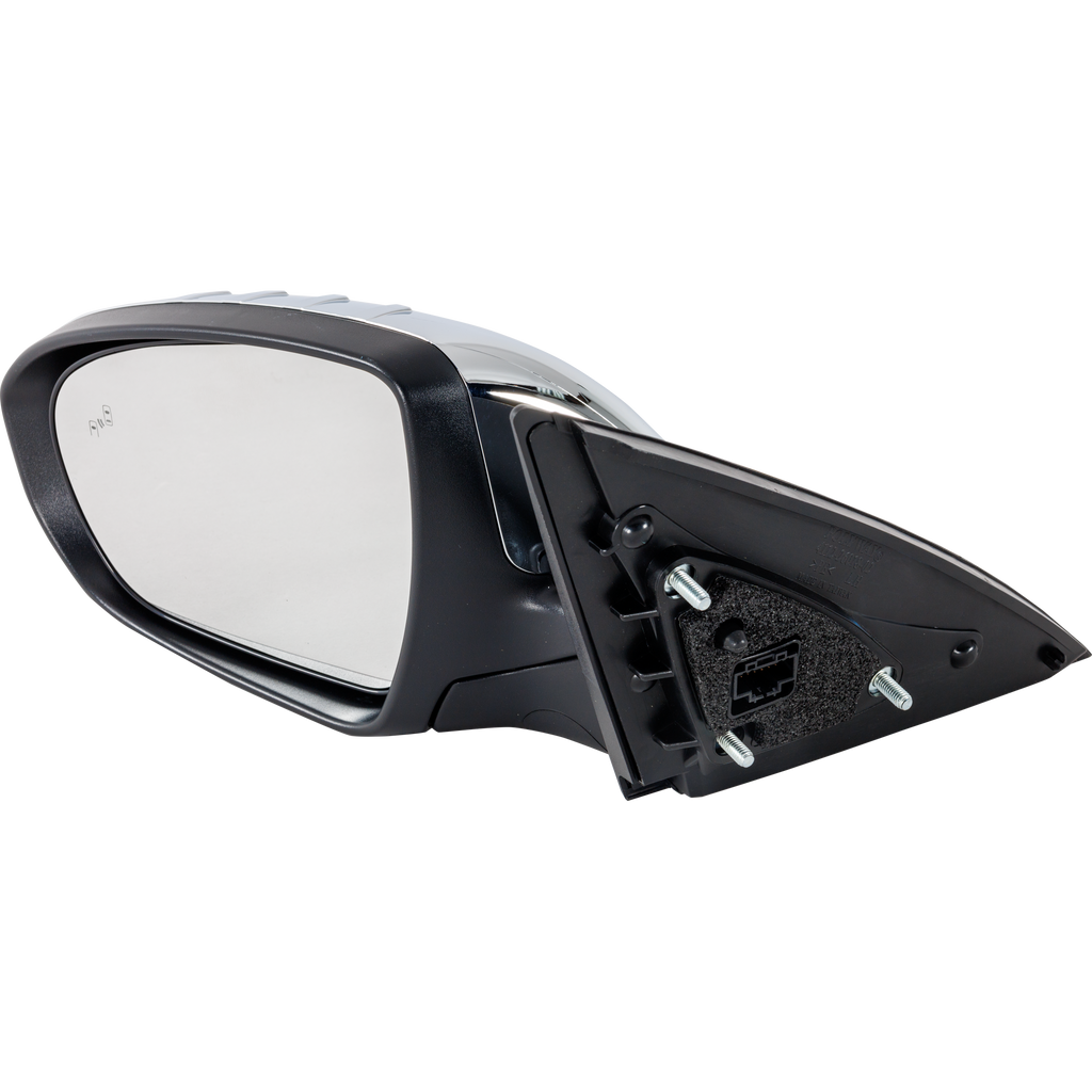 OPTIMA 14-15 MIRROR LH, Power, Power Folding, Heated, Chrome, w/ BSD and Signal Light, (Exc. Hybrid Model), USA Built Vehicle