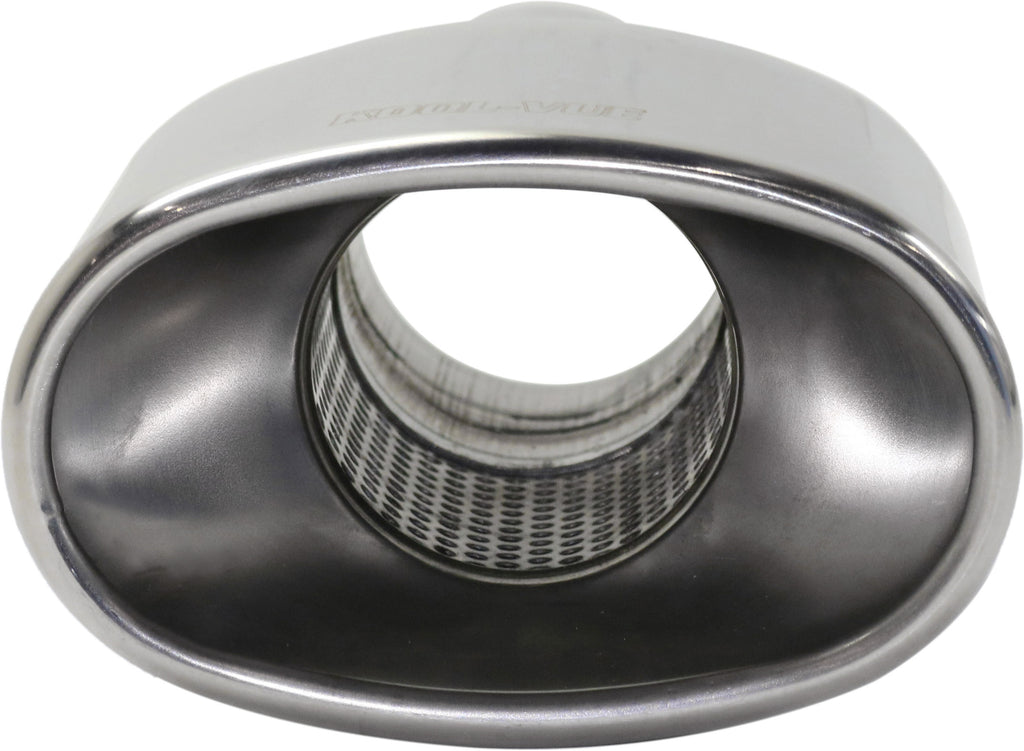 Stainless Steel Exhaust Tip Oval resonated 2.5\ inlet / 3.5\" outlet"