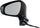 ES300H/ES350 13-15 MIRROR LH, Power, Manual Folding, Heated, Paintable, w/ In-housing Signal Light, w/o Auto Dimming, BSD, and Memory