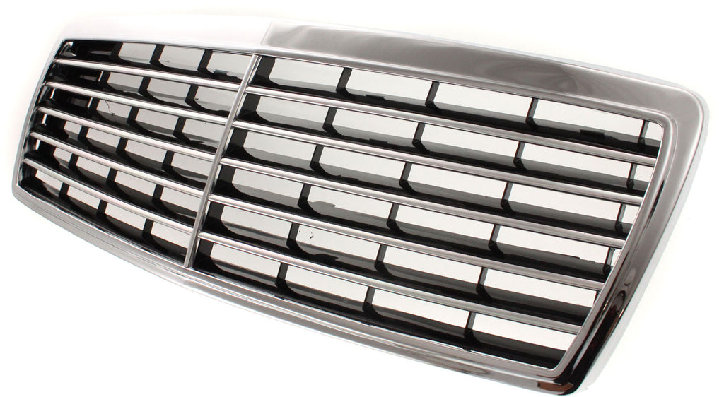 C-CLASS 94-96 GRILLE, Horizontal Bar Insert, Chrome Shell and Insert, w/ Frame and 11 Moldings, (202) Chassis