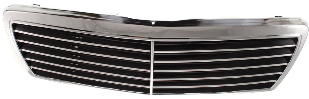 C-CLASS 94-96 GRILLE, Horizontal Bar Insert, Chrome Shell and Insert, w/ Frame and 11 Moldings, (202) Chassis