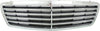 S-CLASS 03-06 GRILLE, Chrome Shell/Painted Gray Insert, w/o Collision Warning System