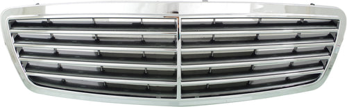 S-CLASS 03-06 GRILLE, Chrome Shell/Painted Gray Insert, w/o Collision Warning System