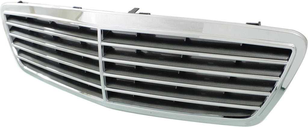 S-CLASS 03-06 GRILLE, Chrome Shell/Painted Gray Insert, w/o Collision Warning System