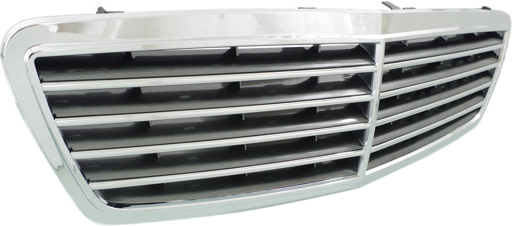 S-CLASS 03-06 GRILLE, Chrome Shell/Painted Gray Insert, w/o Collision Warning System