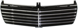 190D 84-89/190E 84-93 GRILLE INSERT, Plastic, Black, w/o Frame, w/ 11 Moulding, (201) Chassis