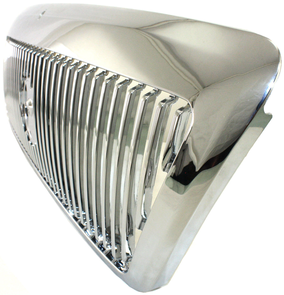 GRAND MARQUIS 03-05 GRILLE, Chrome Shell and Insert, Two Tone Chrome, w/o Emblem, w/ Hole