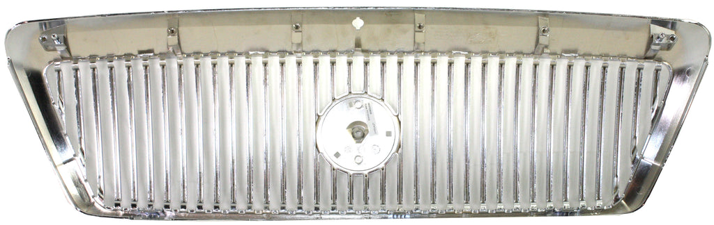 GRAND MARQUIS 03-05 GRILLE, Chrome Shell and Insert, Two Tone Chrome, w/o Emblem, w/ Hole