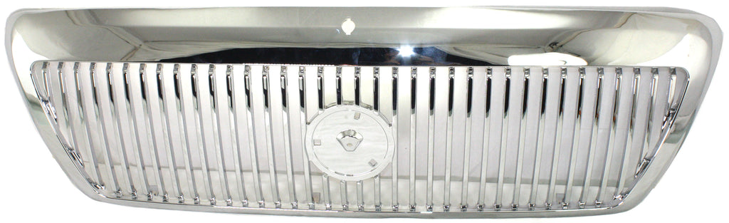 GRAND MARQUIS 03-05 GRILLE, Chrome Shell and Insert, Two Tone Chrome, w/o Emblem, w/ Hole