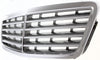 C-CLASS 01-05 GRILLE, Chrome Shell/Painted Gray Insert, Avantgarde Pkg, Elegance Pkg