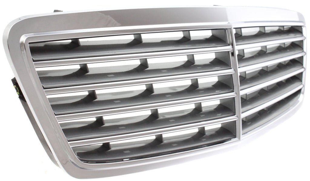 C-CLASS 01-05 GRILLE, Chrome Shell/Painted Gray Insert, Avantgarde Pkg, Elegance Pkg