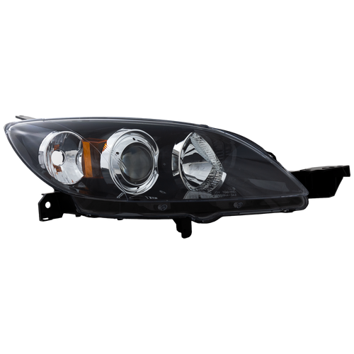 MAZDA 3 04-09 HEAD LAMP RH, Lens and Housing, Halogen, Hatchback - CAPA