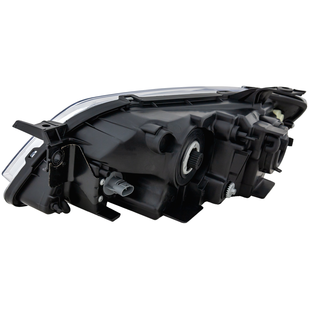 PROTEGE5 02-03 HEAD LAMP RH, Lens and Housing, Aluminum Bezel, Hatchback