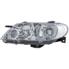 PROTEGE5 02-03 HEAD LAMP LH, Lens and Housing, Aluminum Bezel, Hatchback