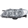 PROTEGE5 02-03 HEAD LAMP LH, Lens and Housing, Aluminum Bezel, Hatchback