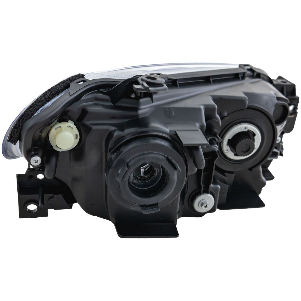 PROTEGE5 02-03 HEAD LAMP LH, Lens and Housing, Aluminum Bezel, Hatchback