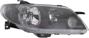 PROTEGE5 02-03 HEAD LAMP RH, Lens and Housing, Metal Coat Bezel, Hatchback