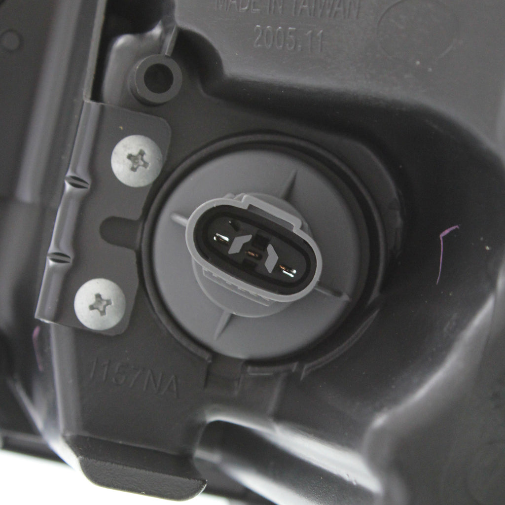 PROTEGE5 02-03 HEAD LAMP RH, Lens and Housing, Metal Coat Bezel, Hatchback