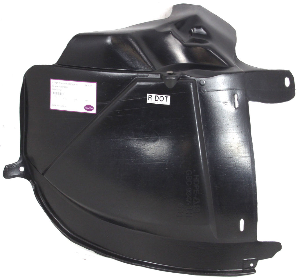 MOUNTAINEER 06-10 FRONT FENDER LINER LH, Extension, Front Section, Plastic
