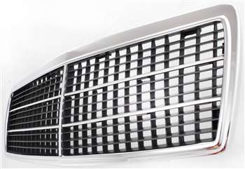 C-CLASS 94-97 GRILLE, Mesh Insert, Chrome Shell/Painted Gray Insert, (202 Chassis)