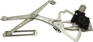 E-CLASS 96-97 FRONT WINDOW REGULATOR LH, Power, w/ Motor, Sedan/Wagon, 2 Pins