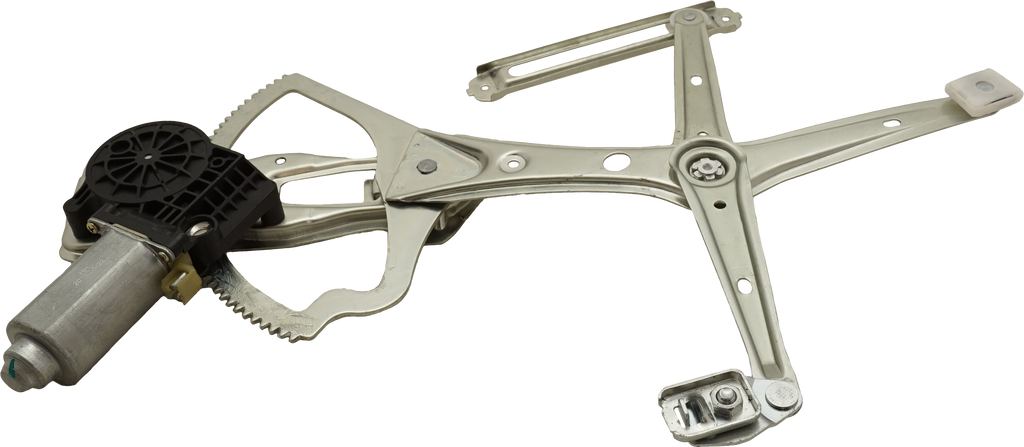 E-CLASS 96-97 FRONT WINDOW REGULATOR LH, Power, w/ Motor, Sedan/Wagon, 2 Pins