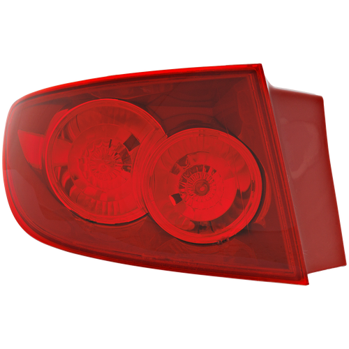 MAZDA 3 04-06 TAIL LAMP LH, Outer, Assembly, Red Lens, w/ Std Type Bumper, Sedan