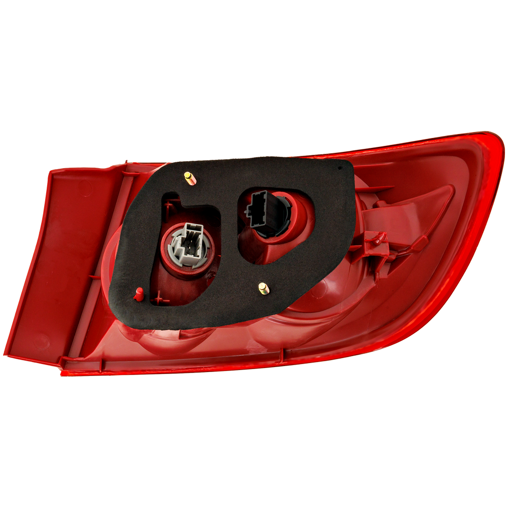 MAZDA 3 04-06 TAIL LAMP LH, Outer, Assembly, Red Lens, w/ Std Type Bumper, Sedan
