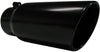 Universal Universal Universal; Tip, 5\ O.D. Angled Rolled End 4\" inlet 12\" length - Black Coated; Exhaust; Tip"