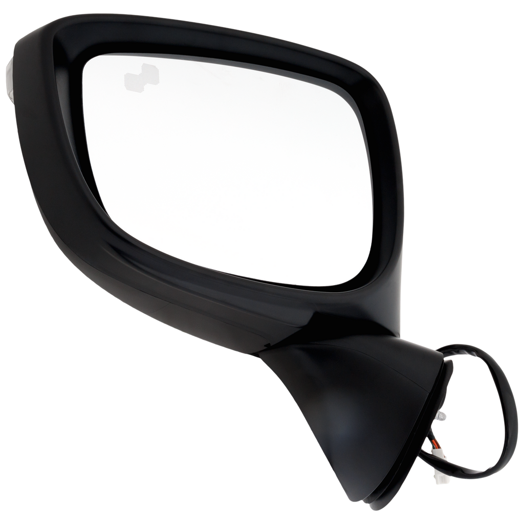 CX-5 15-16 MIRROR LH, Power, Manual Folding, Non-Heated, Paintable, w/ BSD in Glass and In-housing Signal Light, w/o Auto Dimming and Memory