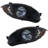 ECLIPSE 06-09 CLEAR HEAD LAMP RH AND LH, Lens and Housing, Black Interior