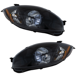 ECLIPSE 06-09 CLEAR HEAD LAMP RH AND LH, Lens and Housing, Black Interior