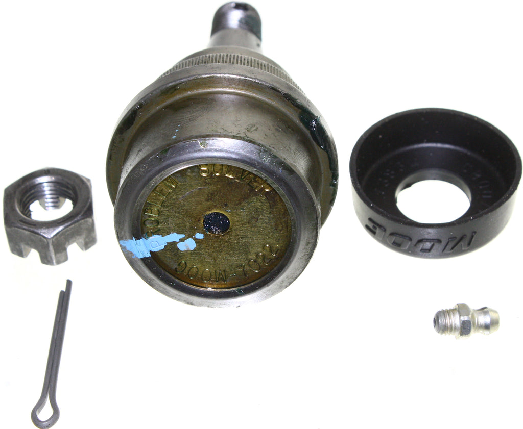 MOOG BALL JOINT, SOLD INDIVIDUALLY -- Includes mounting hardware and ball joint boots that prevent c