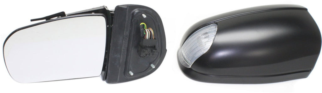 E-CLASS 00-03 MIRROR LH, Power, Power Folding, Heated, Paintable, w/ In-housing Signal Light and Memory, w/o Auto Dimming and BSD