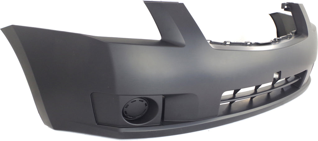 Front Bumper Cover Primed For 2007-2009 Nissan Sentra 2.0L Eng Without Fog Light Holes Replacement N010326P