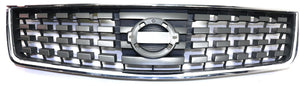 SENTRA 07-08 GRILLE, ABS Plastic, Chrome Shell/Painted Black Insert, 2.0L Eng - CAPA
