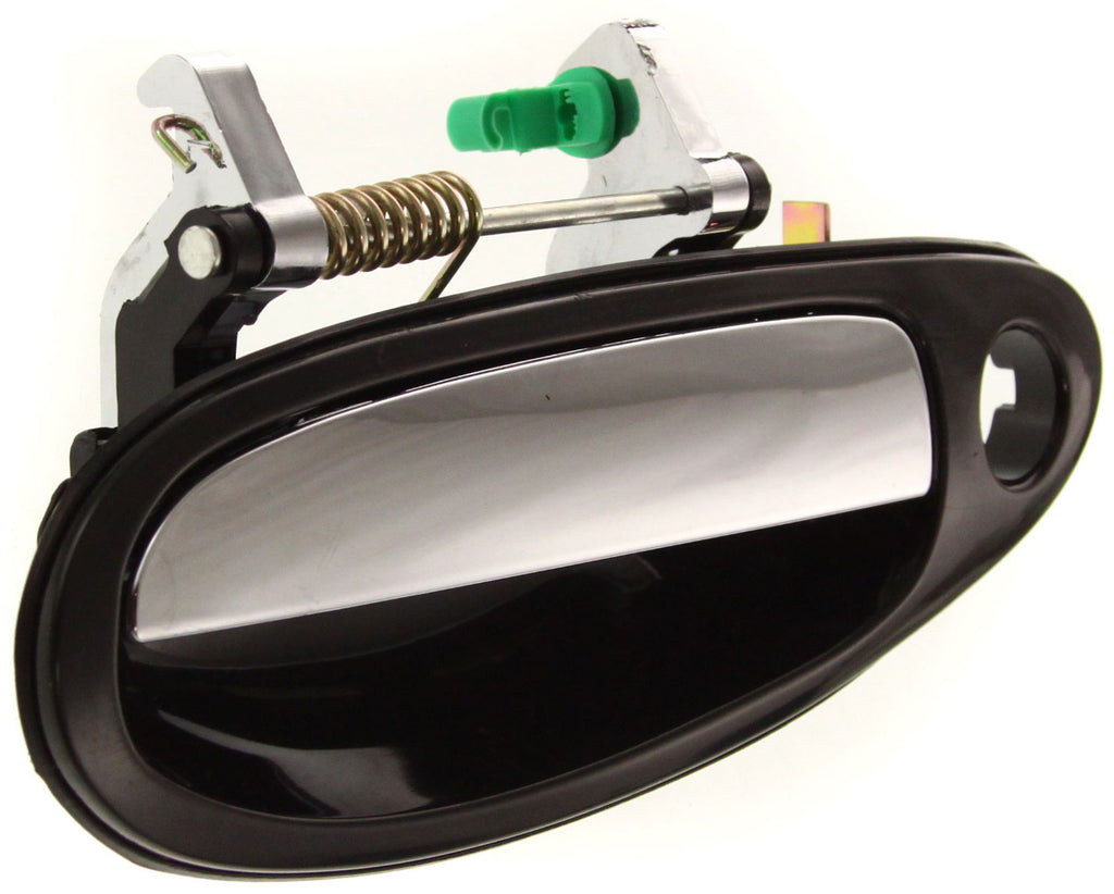 MAXIMA 95-97 FRONT EXTERIOR DOOR HANDLE LH, Smooth Black Bezel, Chrome Lever