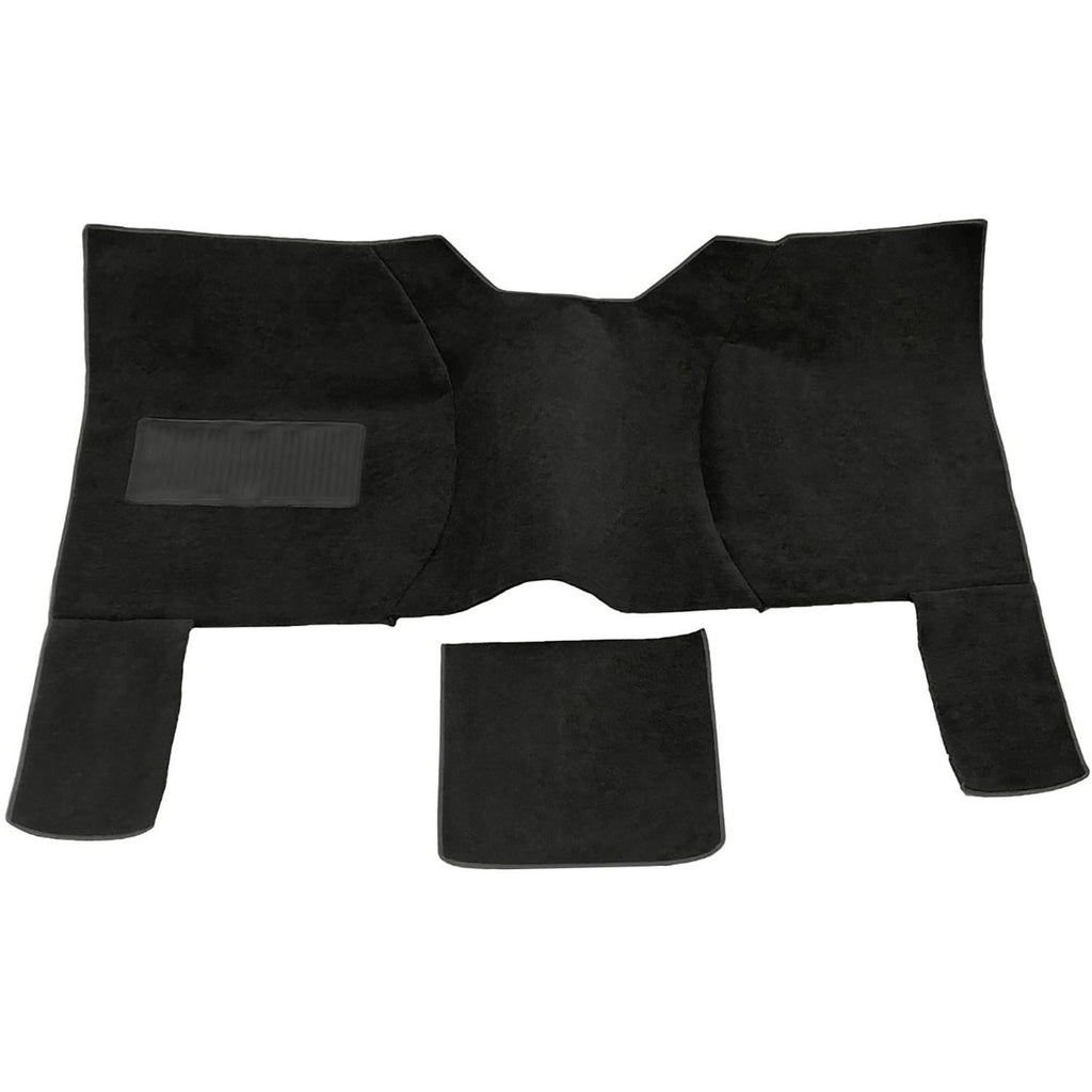 Front with Side Extensions Carpet Set in Black Poly Loop