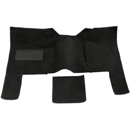 Front with Side Extensions Carpet Set in Black Poly Loop