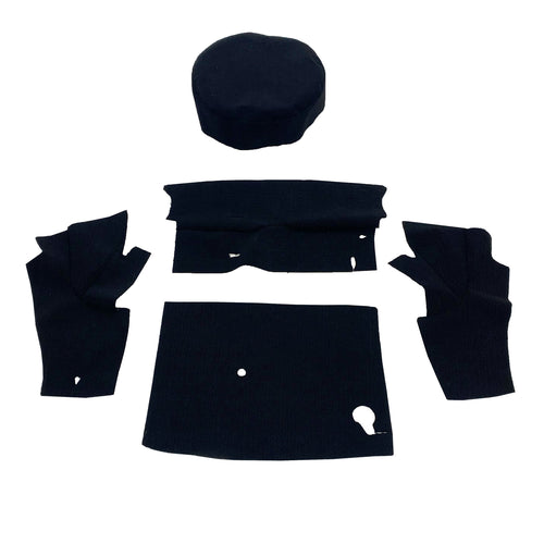 2 Doors; Black Poly Cut Pile