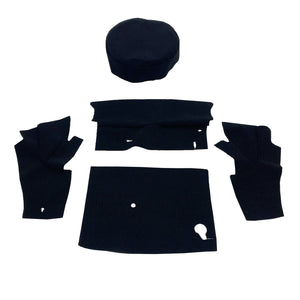 2 Doors; Black Nylon Cut Pile