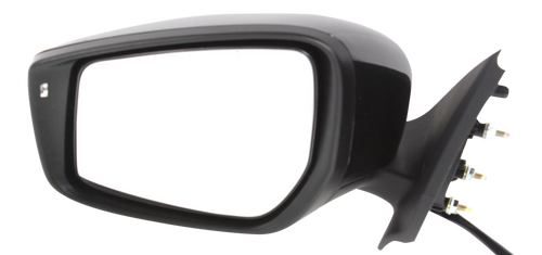 VERSA 15-18 MIRROR LH, Power, Manual Folding, Non-Heated, Paintable, w/ Signal Light