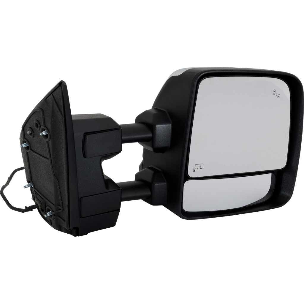 TITAN XD 16-19 TOWING MIRROR RH, Power, Manual Folding and Extending, Heated Upper Glass, Chrome, w/ BSD, Crew Cab, SL Model