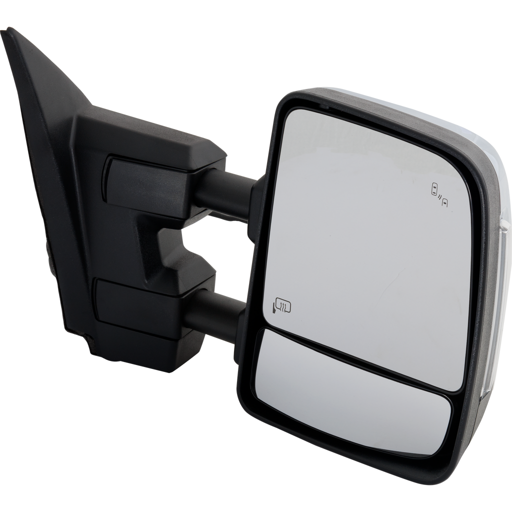 TITAN XD 16-19 TOWING MIRROR RH, Power, Manual Folding and Extending, Heated Upper Glass, Chrome, w/ BSD, Crew Cab, SL Model