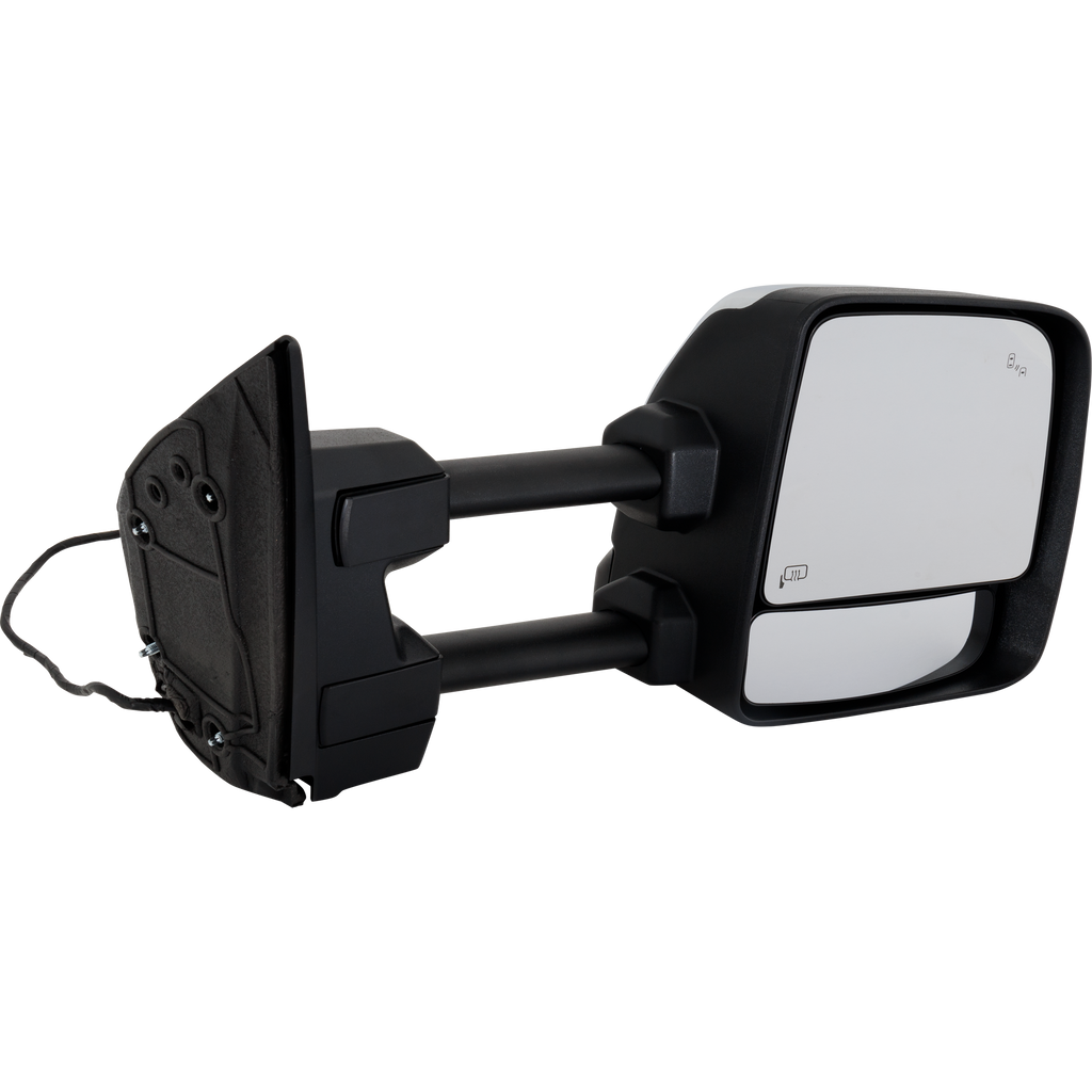 TITAN XD 16-19 TOWING MIRROR RH, Power, Manual Folding and Extending, Heated Upper Glass, Chrome, w/ BSD, Crew Cab, SL Model