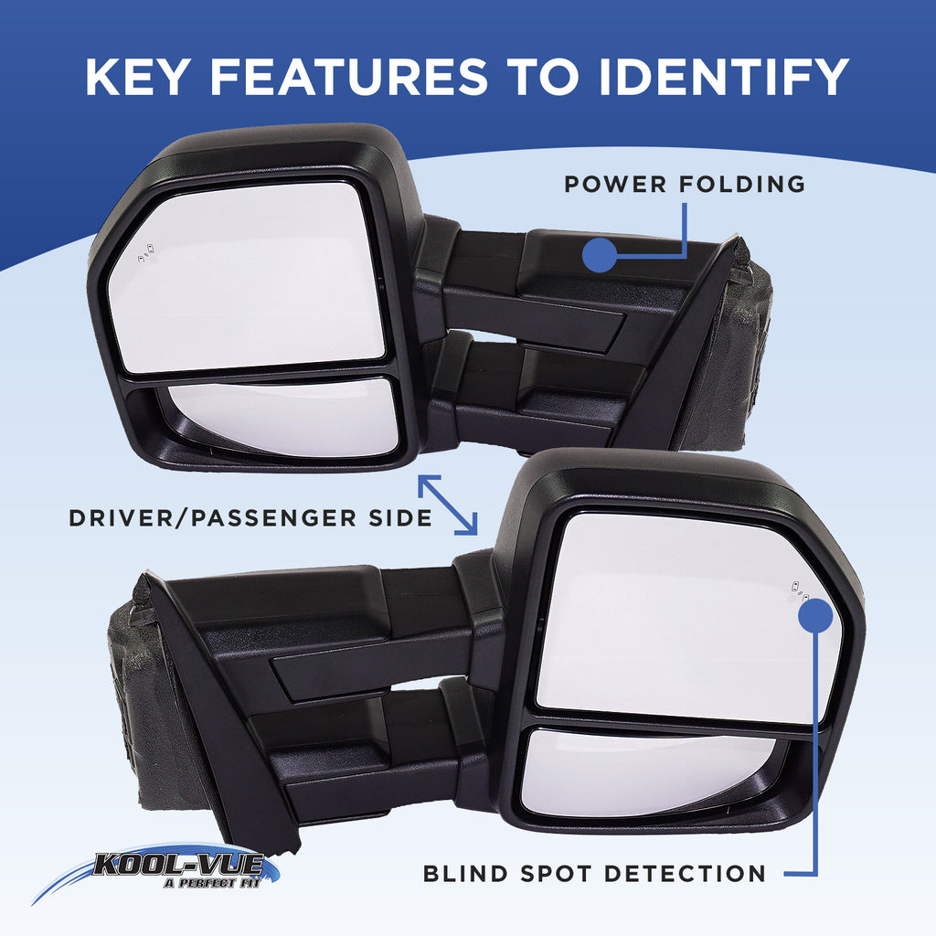 TITAN XD 16-19 TOWING MIRROR RH, Power, Manual Folding and Extending, Heated Upper Glass, Chrome, w/ BSD, Crew Cab, SL Model